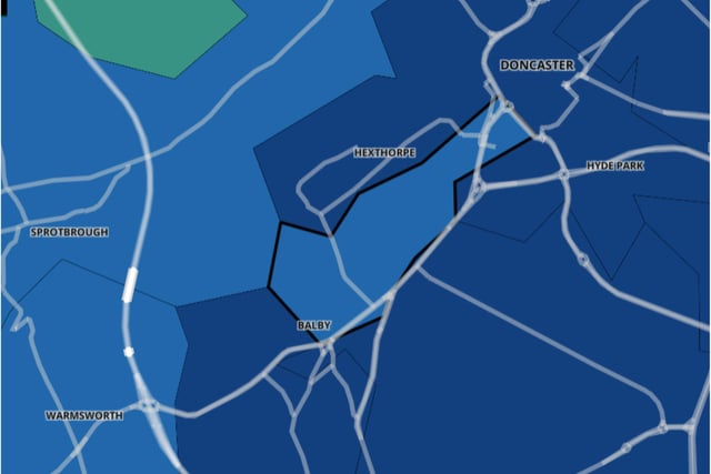 Hexthorpe and Balby North - down 46.7%