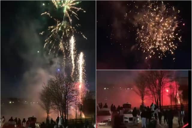 Fireworks were set off as a tribute to a young Sheffield man killed in a crash on the M1 last Sunday
