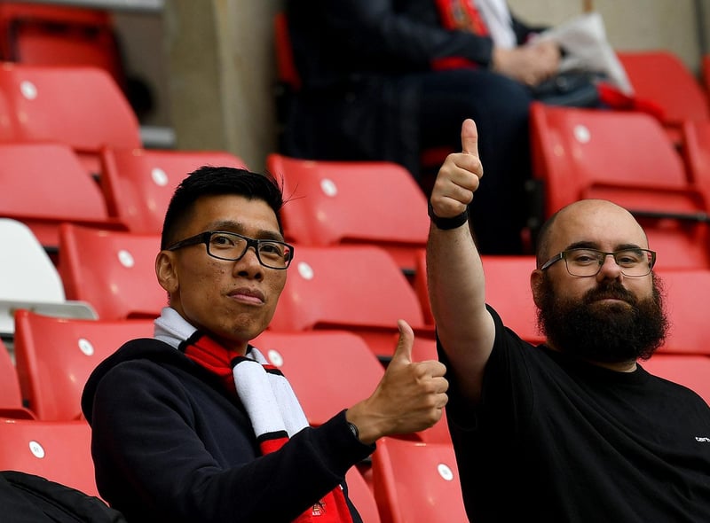It was a firm thumbs up from these two Sunderland supporters.