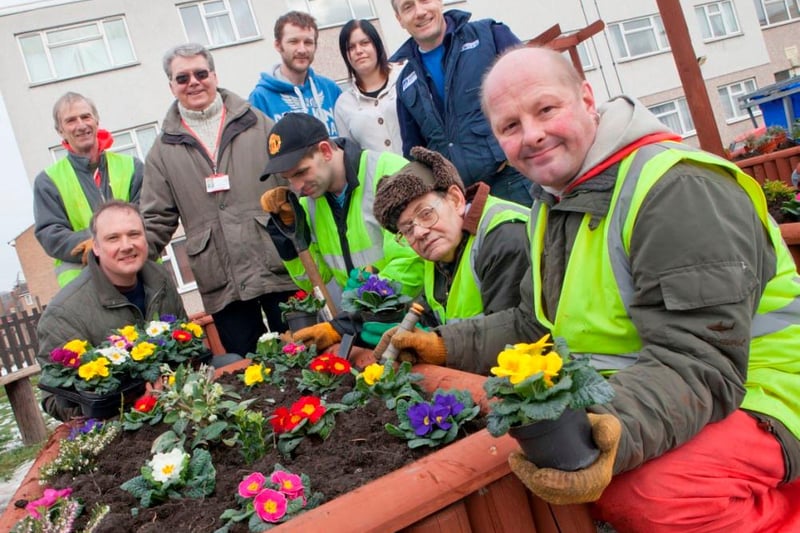 Residents in Staveley welcomed a new communal garden area at Devonshire Close that was created in 2012 to transform a run-down space that often attracted anti-social behaviour.