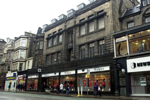 WILKIES DEPARTMENT STORE IN EDINBURGH'S SHANDWICK PLACE. THE STORE  ANNOUNED PLANS TO MOVE TO THE ST. JAMES CENTRE in 2001