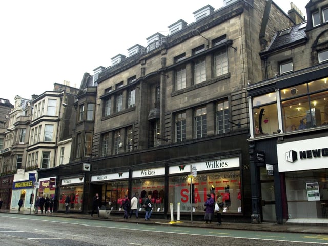 WILKIES DEPARTMENT STORE IN EDINBURGH'S SHANDWICK PLACE. THE STORE ANNOUNED PLANS TO MOVE TO THE ST. JAMES CENTRE in 2001