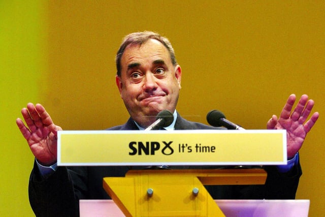 Following his leadership comeback, on a joint ticket with deputy Nicola Sturgeon, Salmond led the SNP to what was then seen as its greatest hour - victory at the 2007 Scottish election and delivery of a minority SNP government. Pic: David Cheskin/PA Wire.