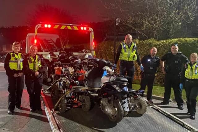 Police in the Walkley and Hillsborough area of Sheffield seized six quad bikes and three scooters as part of the ongoing war againt anti-social riders in the city