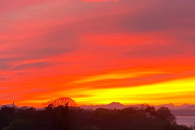 This sky was burning from Hopetoun, looking onto the Firth of Forth.