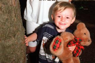 Sandall Beat Woods hosted a teddy bear picnic in July of 1997. James Ranns aged two with his bear exploring the woods.
