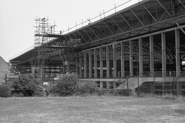A view of the multi-purpose sports centre in Crowtree Road which was scheduled for "absolute completion" by August 1977.