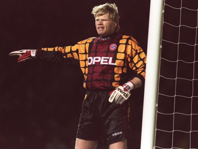 Bayern Munich's Oliver Kahn during a UEFA Cup second round game against Raith Rovers at Easter Road in Edinburgh in October 1995. Photo: Mike Cooper/Allsport via Getty Images