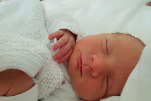 Caleb Blaze Dawson was born on 11 April at NSECH Cramlington, weighing 8lb.
