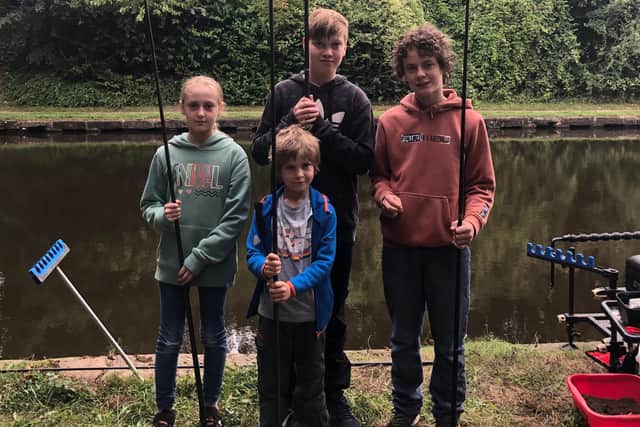 Youngsters fishing in Sheffield