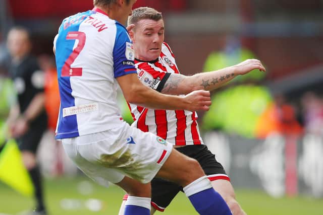John Fleck of Sheffield United suffered a broken leg against Blackburn Rovers: Lexy Ilsley / Sportimage