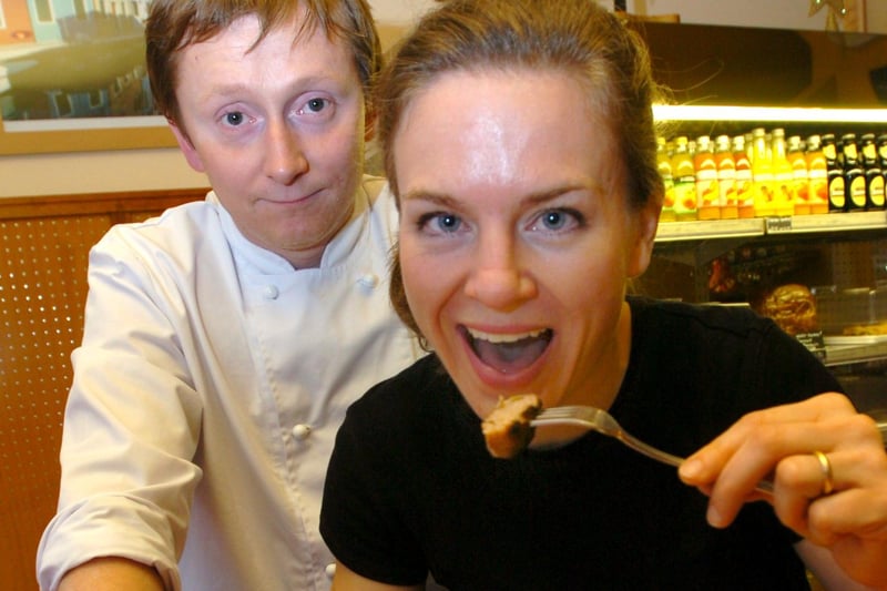 Marco and Sarah Zerboni with their Italian breakfast at Taste cafe, Ecclesall Road, December 2007
