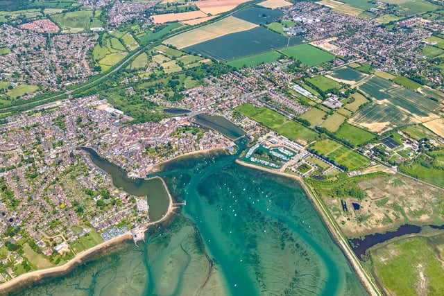 Overhead view of Emsworth.