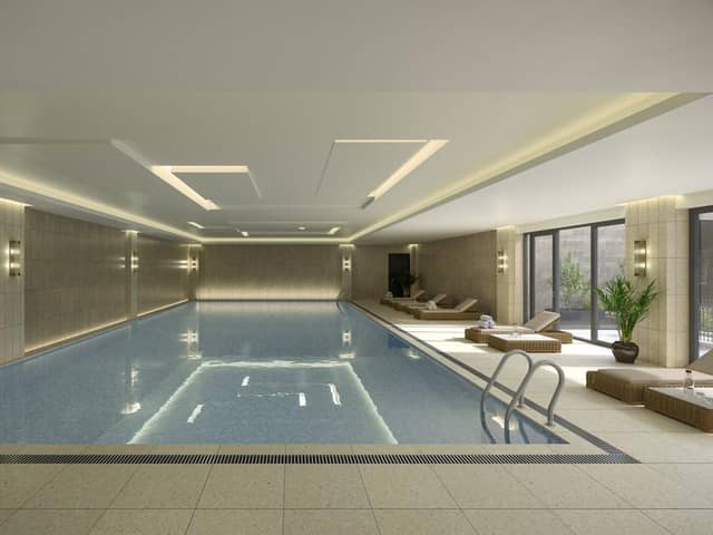 The building comes complete with complete with a swimming pool, gym and concierge service.