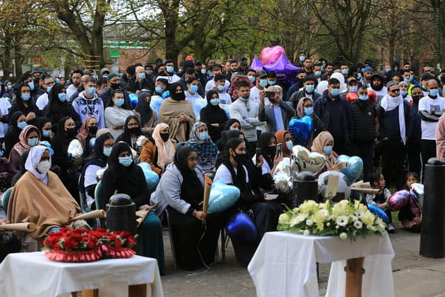 A vigil was held for murder victim Khurm Javed at St Mary's Church in Sheffield today.
