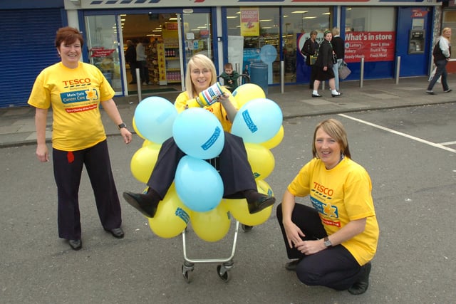 Staff at the Tesco Express store at the Fens are all set for their charity trolley walk in 2008. Who remembers what their worthy cause was, and how much did they raise?