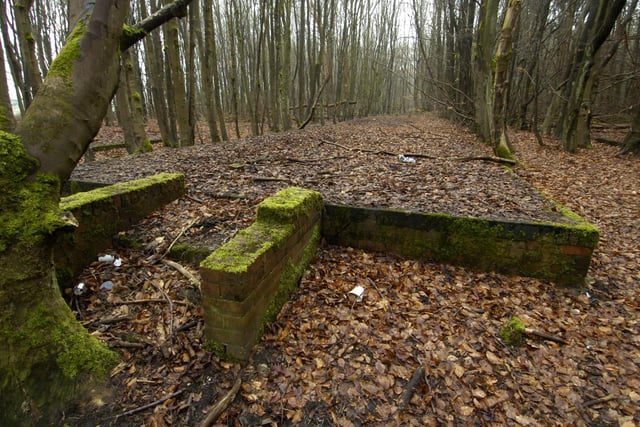 Lodge Moor POW Camp foundations off Redmires Road near the Sportsman pub. Thousands of prisoners of war from Germany and Italy were kept as prisoners in both the first and second world wars at Lodge Moor camp, on Redmires Road. It's footings still remain and attract visitors.