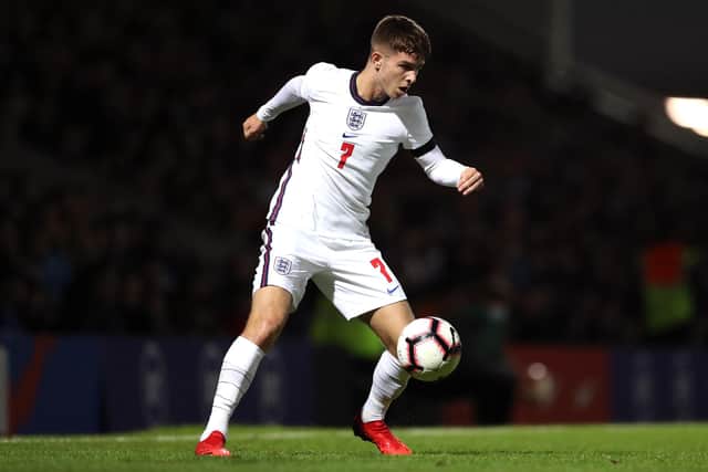 James McAtee in action for England U20s at Chesterfield (George Wood/Getty Images)