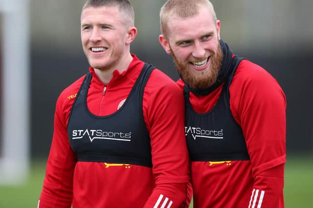 John Lundstram and Oli McBurnie during their time together at Sheffield United: Simon Bellis/Sportimage