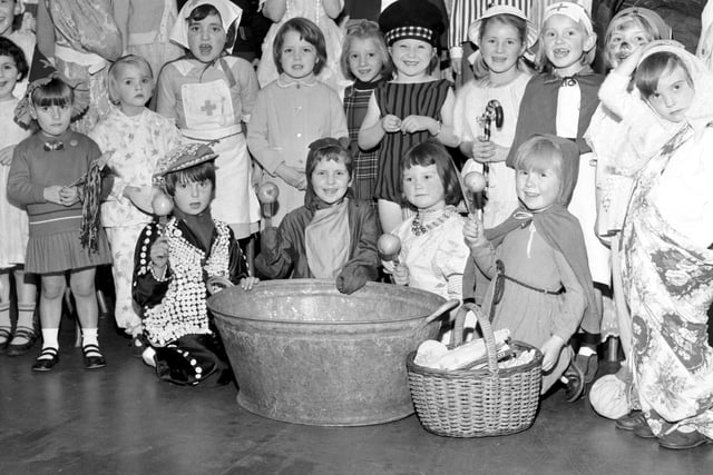 Hallowe'en party by the Girls' Brigade of the Old Kirk, Pennywell Road, Edinburgh.