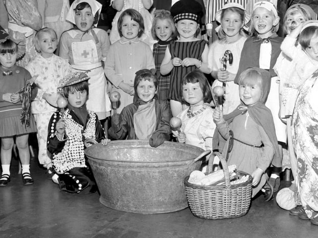 Hallowe'en party by the Girls' Brigade of the Old Kirk, Pennywell Road, Edinburgh.