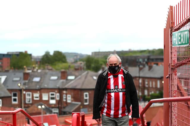 Sheffield United fans don't have to wear facemasks when they return to Bramall Lane this weekend, but the club is encouraging their use (Jan Kruger/Getty Images)