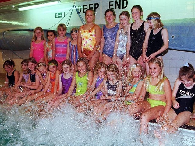 Pictured  at the Heeley Swimming Baths, where the 148th Sheffield (St. James) Guides and Brownies held a sponsored swim in aid of the National Asthma Campaign, October 1999
