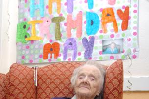 May Horsman celebrated turning 105 years old in 2007 at Edengarth Residential Home, Edenthorpe.