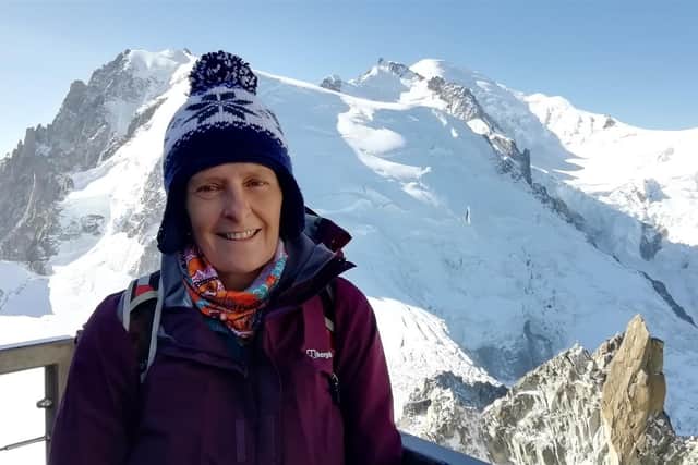 At one stage it left her in bed for two years, and then unable to walk without help – but indomitable doc Claire Mills is now set to climb the Himalayas to make sure others can receive the treatment she has. Dr Claire Mills getting in training for the big challenge at Mont Blanc.