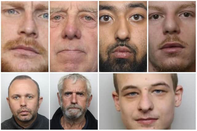 All of the Sheffield criminals pictured here have been jailed for various offences over the last fortnight