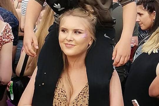 Claire Fields shared this photo of her daughter at a previous festival and said 'my gorgeous kid'