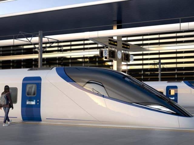 HS2 could be routed from Nottingham to Newark and up the East Coast Mainline in one of four proposals. Credit: HITACHI-ALSTOM