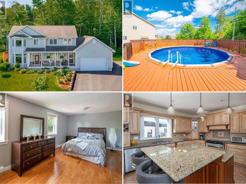This sprawling four bedroom and four bathroom detatched house in Canada's New Brunswick has a formal dining room, huge formal sitting room, living room and enormous kitchen with granite counters and separate 'mudroom', laundry room and powder room. Out back there's a pool and outdoor sitting area perfect for barbecues. And at £390,000 you'd still have plenty of cash left over for pool towels and a lilo.