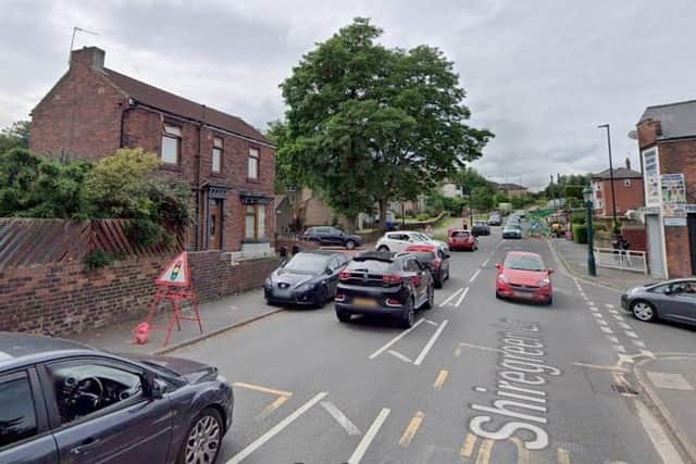 A Google Maps view of the junction of Shiregreen Lane, Sheffield with Monckton Road, right, and Wincobank Road. A new pedestrian crossing is planned for Monckton Road
