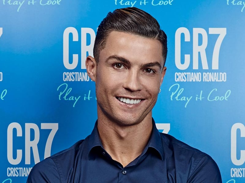 It is of course a bust of Cristiano Ronaldo. His family reportedly asked for it to be replaced - which it promptly was!