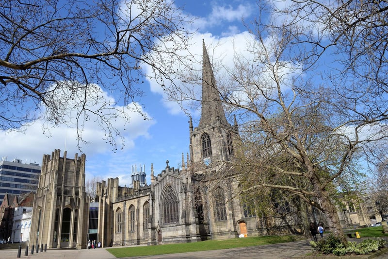 Dating back hundreds of years, Sheffield Cathedral, with its 49m high spire would have towered above most of Sheffield when it was first built.