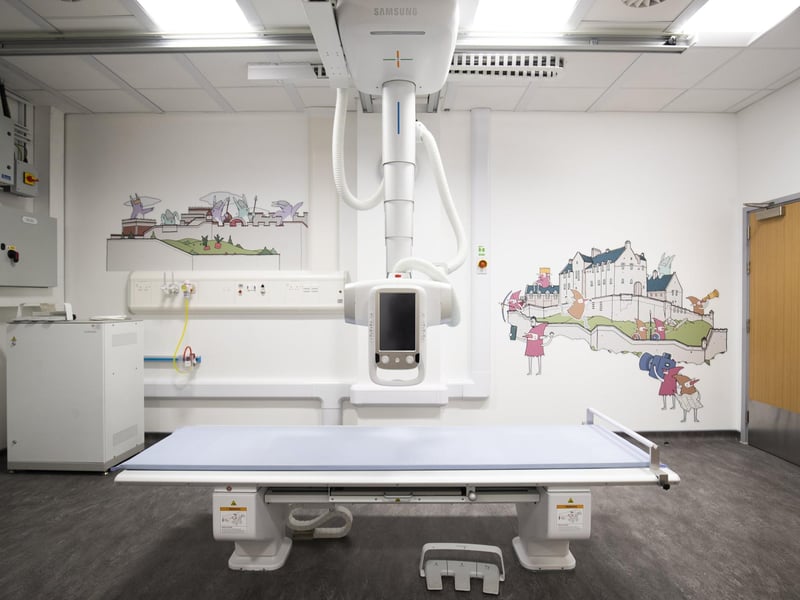 General X-Ray Room in the Emergency Department at the new Royal Hospital for Children and Young People Edinburgh.