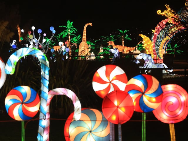 A spectacular light and lantern festival created some dazzling Christmas magic as the award-winning Yorkshire Wildlife Park unveiled the Winter Illuminations trail today. Picture: Chris Etchells