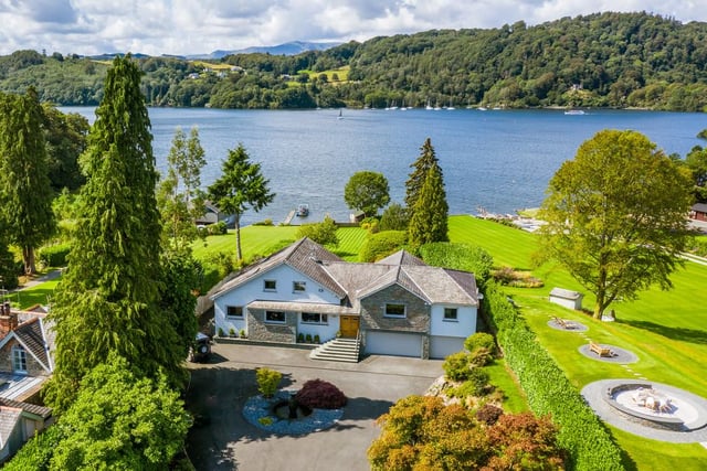This incredible family home offers 39ft of lake frontage and enjoys unbeatable tranquility while being close to the bustling village of Bowness village.