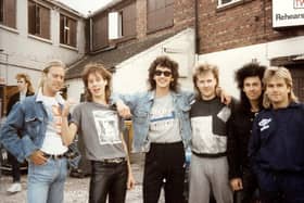 The band The Alarm take a break from rehearsing at Attercliffe venue Take Two
