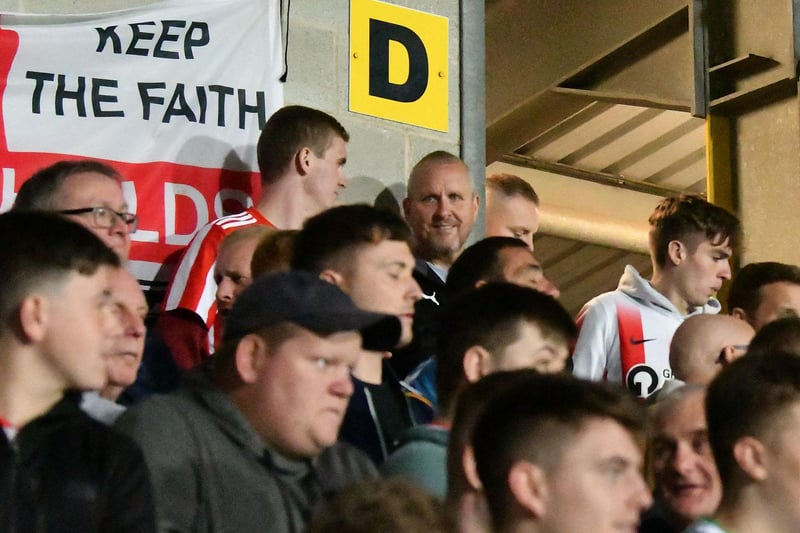 Sunderland fans enjoying the atmosphere at Burton.
