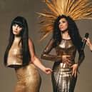 Three faces of Cher for new musical The Cher Show, which is coming to the Lyceum Sheffield in May 2022. Millie O’Connell, left, Debbie Kurup and Danielle Steers