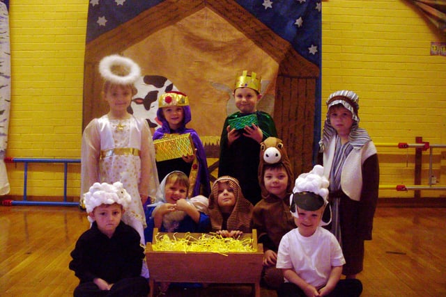 Class 2 at Adwick Washington Infant School prepare for their Nativity in 2011