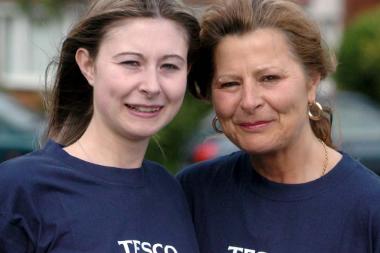 Rebecca Pettinger and mother Sue took part in the Race For Life in 2005.