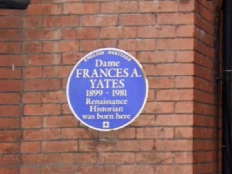 Dame Frances Amelia Yates was an historian who focussed on the study of the Renaissance. She was born at 53 Victoria Road North, Southsea, in 1899, as is marked with this blue plaque. She taught at the Warburg Institute of the University of London for many years - one of the world's leading institutes for cultural history studies. She died in 1981.