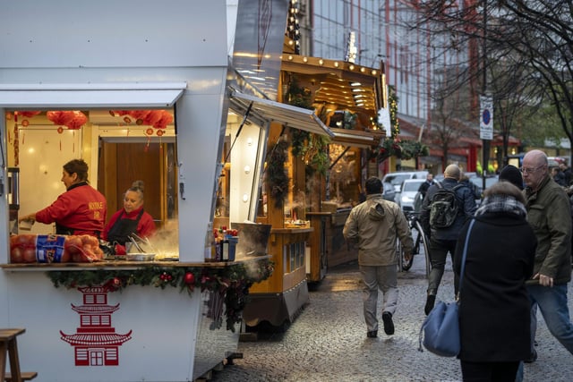 A Christmas market on Fargate, which has regular markets with an international flavour taking place during the year
