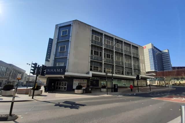 The former Debenhams on The Moor could be replaced by two towers.