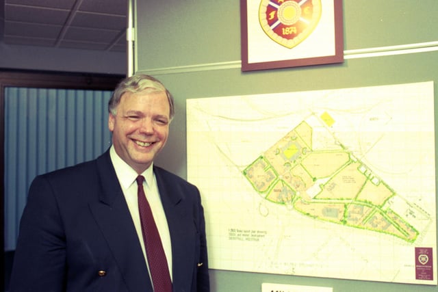 Hearts chairman Wallace Mercer wanted to unite the two Edinburgh teams and relocate the new entity to a new stadium on the outskirts of the city.