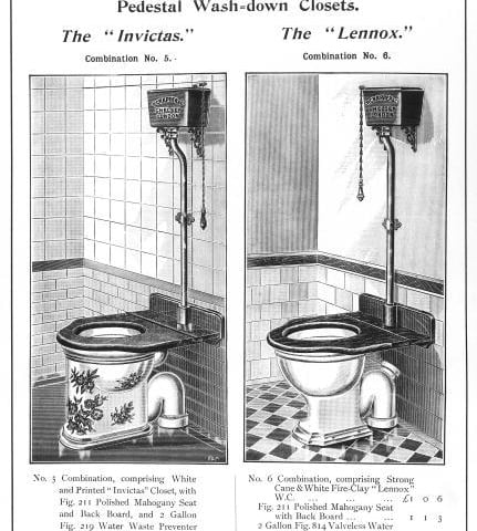 Thomas Crapper (1837-1910), from Doncaster, started a plumbing business in Chelsea in 1861 and pioneered some of the most revolutionary designs of sanitary engineering in the 19th century - particularly in developing the modern WC cistern.