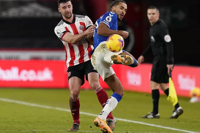 Everton's Dominic Calvert-Lewin playing against his former club Sheffield United: Andrew Yates/Sportimage